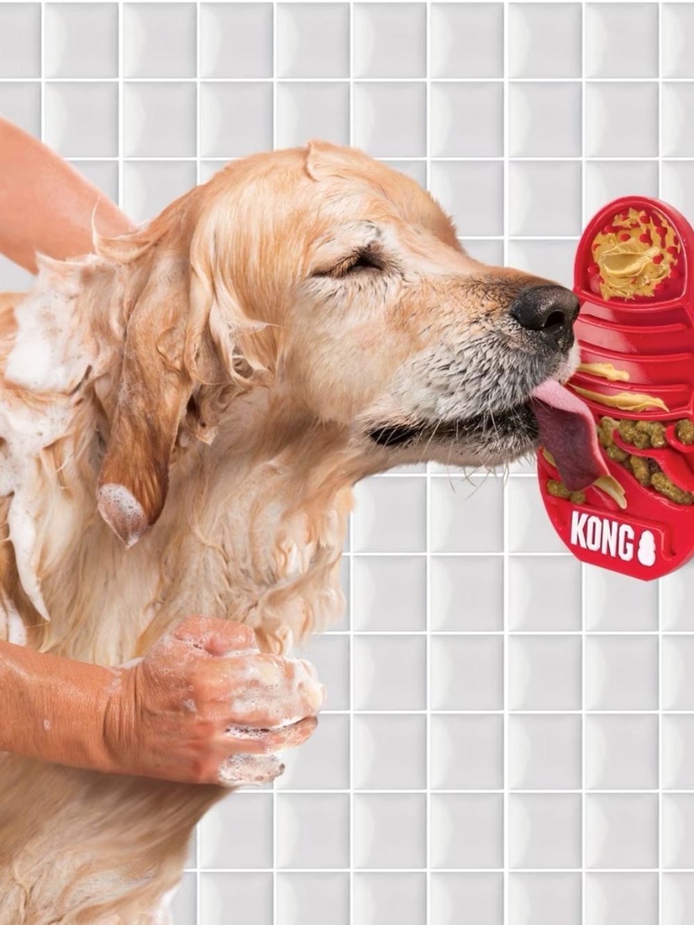 KONG Lick Mat Dog Treat Dispensers Toy, Red, Large
